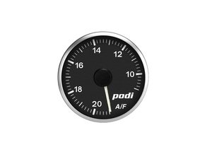ES#3131326 - WBI-RW - Podi Stepper Motor AFR Gauge - White Needle - Red/White Back Lighting - (NO LONGER AVAILABLE) - 52mm gauge with wiring kit and remote - Podi - 