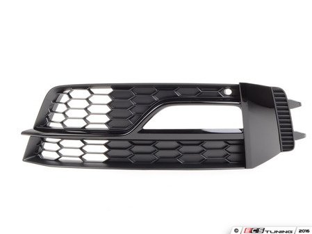 ES#2832696 - 8K0807681Q01C - Competition S-Line Fog Light Grille - Satin Black - Left - Keep your exterior looking clean - Genuine Volkswagen Audi - Audi