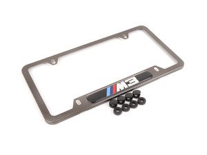 ES#264995 - 82120037617 - "///M3" License Plate Frame - Carbon Fiber - (NO LONGER AVAILABLE) - Carbon fiber ///M3 plate frame with hardware - Genuine BMW - 