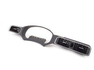 ES#2529603 - 5C7857059EVAL - Instrument Cluster Trim - With Dash Vents - Complete trim with left and center vents. Chrome. - Genuine Volkswagen Audi - Volkswagen