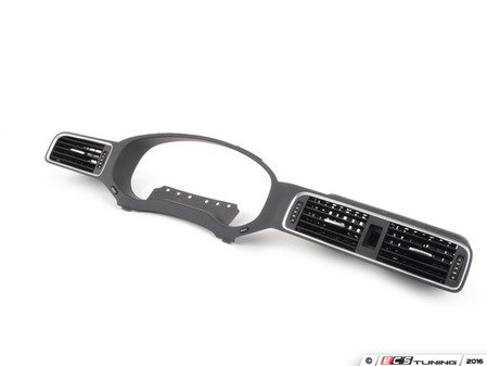 ES#2529603 - 5C7857059EVAL - Instrument Cluster Trim - With Dash Vents - Complete trim with left and center vents. Chrome. - Genuine Volkswagen Audi - Volkswagen