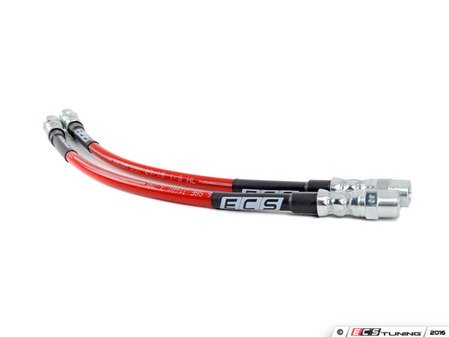 ES#2804474 - 000021ECS01A - Exact-Fit Stainless Steel Brake Lines - Front - DOT-compliant kit to improve pedal feel in your vehicle. - ECS - BMW