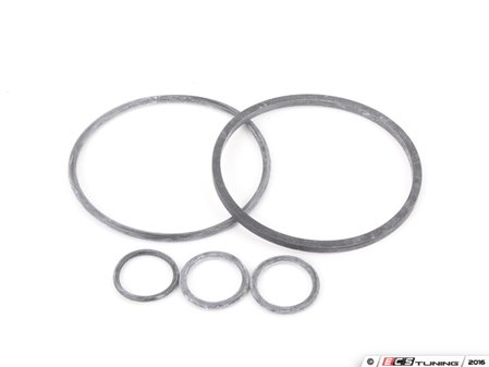 ES#277517 - 057198405B - Oil Filter Housing & Oil Separator Gasket Kit - Contains all of the gaskets found at the base of the oil separator and filter housing - Genuine Volkswagen Audi - Audi