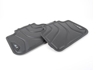 ES#2970941 - 51472365858 - F48 All Weather Rear Floor Mats - Black - Genuine BMW X-Line Floor Mats - Genuine BMW - BMW