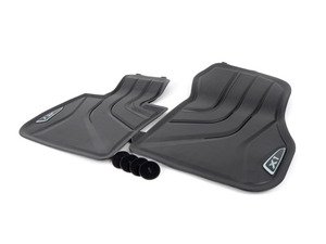 ES#2970938 - 51472365855 - F48 All Weather Front Floor Mats - Black - Genuine BMW X-Line Floor Mats - Genuine BMW - BMW