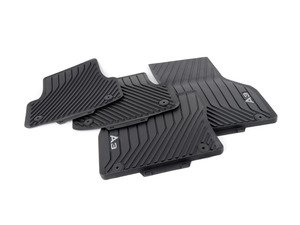 ES#2785521 - 8V5061502041KT - All Weather Rubber Floor Mat Set - Black - Featuring the 'A3' logo - Genuine Volkswagen Audi - Audi