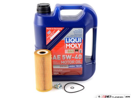 ES#2857481 - MK4TDI3KK1KT -  Oil Service Kit - Includes Hengst oil filter and Liqui-Moly High Tech, semi-synthetic 5w-40 oil - Assembled By ECS - Volkswagen