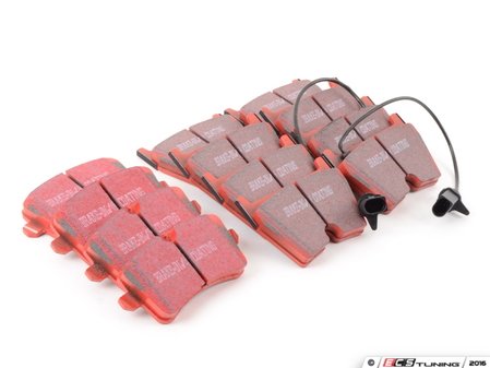 ES#2992518 - dp31513cKT1 - Front & Rear RedStuff Performance Brake Pad Kit - High performance street pad featuring Kevlar technology, includes front and rear pads - EBC - Audi