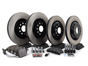 ES#2702166 - 1K0615301M - Front & Rear Brake Service Kit - (NO LONGER AVAILABLE) - Everything you'll need to perform a complete brake system service on your vehicle - Assembled By ECS - 