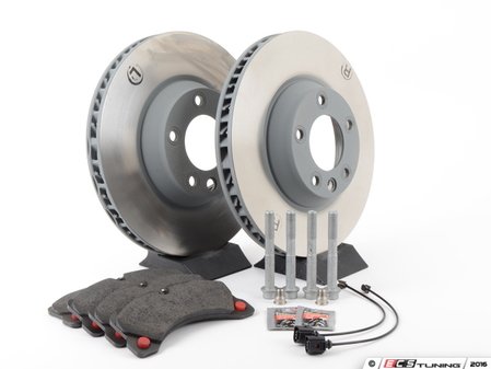 ES#2602446 - 95535140151FOKT1 - Front Brake Service Kit - Featuring Sebro rotors and Textar brake pads - Assembled By ECS - Porsche