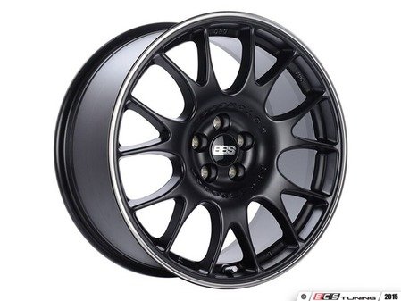 ES#3137576 - CH026BPOKT - 19" CH - Set Of Four  - (NO LONGER AVAILABLE) - 19"x8" ET50 5x112 - Satin Black with Polished Rim Protector - BBS - 