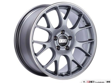ES#3137840 - CH146TIPOKT - 18" BBS CH-R Wheels - Set Of Four  - 18x8.5 ET38 5x112 57.1CB - Satin Titanium with Polished Rim Protector - BBS - Audi Volkswagen