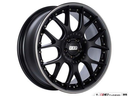 ES#3138085 - bbsCH652BPPOkt - 20" CH-RII - Set Of Four  - 20"x9" ET30 5x112 - Satin Black Center, Platinum Lip with Stainless Steel Rim Protector - BBS - Audi BMW
