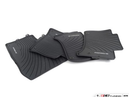 ES#3129824 - 958044801551E0 - All Season Rubber Floor Mats - Black - Set of four floor mats for left-hand drive vehicles - Genuine Porsche - Porsche
