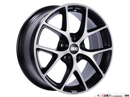 ES#3138777 - SR024VGPKKT - 18" BBS SR Wheels - Set Of Four  - 18x8 ET48 5x100 57.1CB - Satin Black with Diamond Cut Face - BBS - Audi Volkswagen