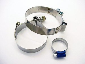 ES#1367 - S4S6THCK - Heavy Duty Hose Clamp Kit - Fits ECS/Samco Hose that goes from the turbo to the cross-over pipe - Samco - Audi