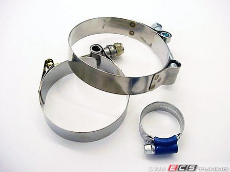 ES#1367 - S4S6THCK - Heavy Duty Hose Clamp Kit - Fits ECS/Samco Hose that goes from the turbo to the cross-over pipe - Samco - Audi