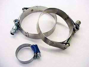 ES#1365 - S4S6UIHHK - Heavy Duty Hose Clamp Kit - Fits ECS/Samco Hose that goes from the intercooler to the throttle body - Assembled By ECS - Audi
