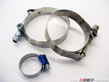 ES#1365 - S4S6UIHHK - Heavy Duty Hose Clamp Kit - Fits ECS/Samco Hose that goes from the intercooler to the throttle body - Assembled By ECS - Audi