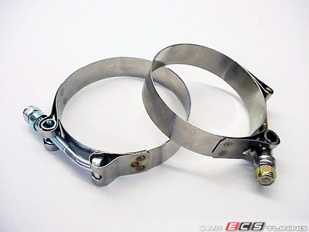 ES#1281 - 20020VUCK - ECS Heavy Duty Hose Clamp Kit - For upper silicone boost hose from intercooler to intake pipe - ECS - Audi