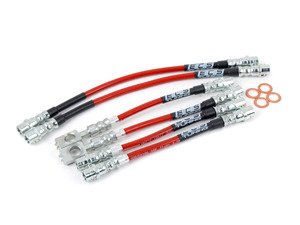 ES#1220 - B5PASFWDSSBLKE - Exact-Fit Stainless Steel Brake Lines - Kit - DOT-compliant kit to improve pedal feel in your vehicle. - ECS - Volkswagen