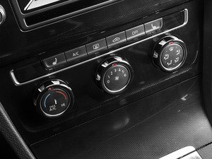 ES#3098274 - 008705ECS01-02 - Climate Control Ring Kit - KNOBBED - Black Anodized with Machined Cutouts - Set of three billet aluminum trim rings for your climate control dials - ECS - Volkswagen
