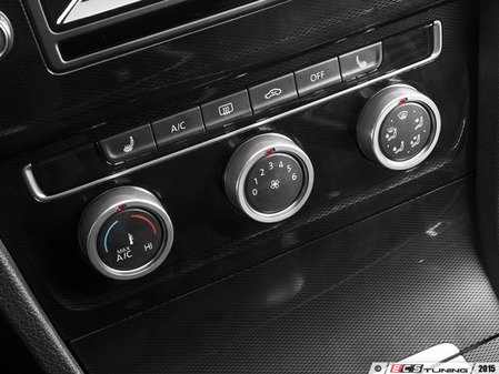 ES#3098282 - 008705ECS02-01 - Climate Control Ring Kit - SMOOTH - Clear Anodized - Set of three billet aluminum trim rings for your climate control dials - ECS - Volkswagen