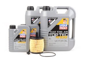 ES#2972857 - V10TDIOILKT2 - Oil Service Kit - With ECS Magnetic Drain Plug - Includes Genuine oil filter and Liqui Moly 5w-40 oil - Assembled By ECS - Volkswagen