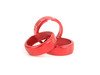 ES#3098276 - 008705ECS01-03 - Climate Control Ring Kit - KNOBBED - Red Anodized - Set of three billet aluminum trim rings for your climate control dials - ECS - Volkswagen