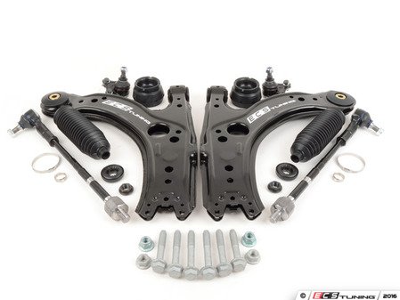 ES#259954 - 1J0498012 - Suspension Refresh Kit - Stage 3 - The most complete overhaul kit for your front suspension with pre-installed polyurethane control arm bushings for a crisp, engaging driving experience! Featuring ECS Heavy Duty Upper Strut Mounts! - Assembled By ECS - Volkswagen