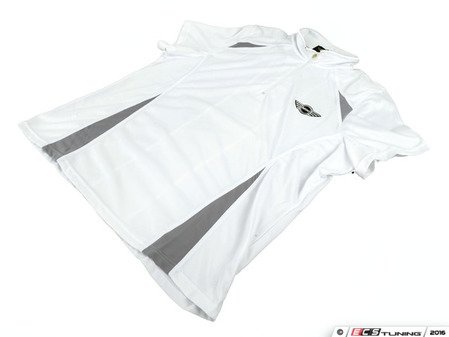 ES#2504040 - 80902296847 - Ladies Half Zip SS Tech - White - Large - White with small MINI wings logo on side of chest. - Genuine MINI - MINI