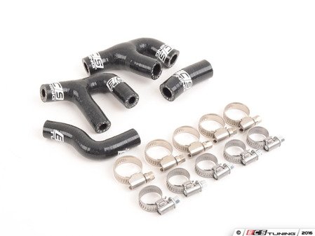 ES#3130096 - 010377ECS01-01 -  Silicone Vacuum Hose Kit - Black  - Sleek, heavy duty silicone vacuum hoses to eliminate cracked lines or to dress up any 1.8T engine bay! - ECS - Volkswagen