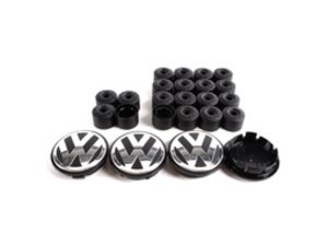 ES#513994 - 1K0MK5R32 - MK5 R32 Center Cap Package - Remove your large center caps and replace them with small VW caps - Genuine Volkswagen Audi - Volkswagen