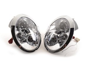 ES#3021245 - 2LHPMINI01TM - Halo LED Projector Chrome Headlights - Pair 2LHP-MINI01-TM - LED DRL and black housing halogen projector headlight set! - Spec-D Tuning - MINI