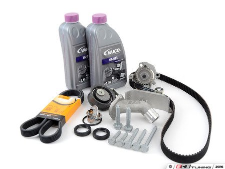 ES#3098289 - 06B198479KKT - Timing Belt Kit - Ultimate Plus - Our most complete timing belt kit with coolant. Featuring ECS Heavy Duty Cast Aluminum Thermostat Housing! - Assembled By ECS - Audi Volkswagen