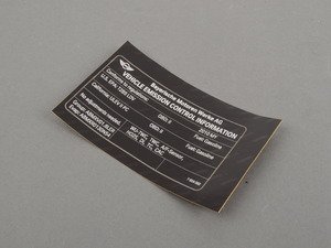 ES#1877290 - 71227604092 - LABEL  EXHAUST EMISS - Genuine MINI - MINI