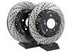ES#3046855 - 011699ECSKT2 - Performance Rear Brake Service Kit - ECS 2-piece semi-floating cross drilled and slotted rotors and Hawk HPS pads - Assembled By ECS - BMW