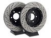 ES#3046855 - 011699ECSKT2 - Performance Rear Brake Service Kit - ECS 2-piece semi-floating cross drilled and slotted rotors and Hawk HPS pads - Assembled By ECS - BMW