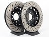 ES#3046853 - 000505ECS02KT5 - Performance Front & Rear Brake Service Kit - Featuring front and rear ECS 2-piece semi-floating cross drilled and slotted rotors and ECS EP24 Enthusiast Performance pads - Assembled By ECS - BMW