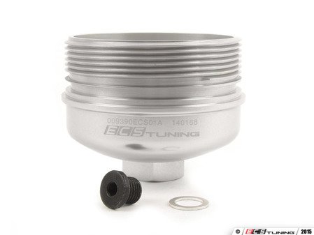 ES#3089027 - 009390ECS01-02 -  Billet Aluminum Oil Filter Housing - Clear Anodized - Upgrade to a more durable and attractive, billet oil filter housing - ECS - Audi Volkswagen Porsche