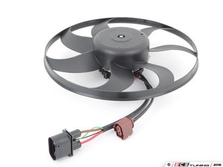 ES#3139120 - 1K0959455N - Primary Fan Assembly - 360mm (Red 2-Pin Connector Housing) - Larger of the two cooling fans found behind the radiator - Hudson - Audi Volkswagen