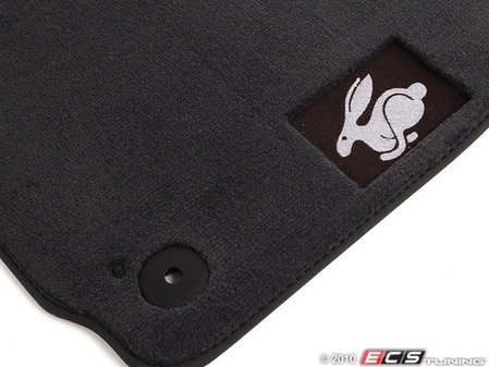 ES#9981 - 1K1061272PbRYJ - Rabbit Floor Mats - Anthracite (NO LONGER AVAILABLE) - Set of 4 OEM VW MKV Rabbit Carpeted Anthracite Floor Mats  - Genuine Volkswagen Audi - 