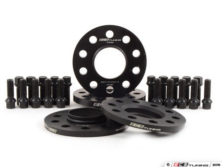 ES#3138548 - 003462ECS01KT -  Wheel Spacer Flush Fit Kit - Black Bolts - Aggressive - Includes spacers & Black bolts to obtain a flush look on your OE 19" 'Peeler' style wheels - ECS - Audi
