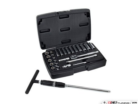 ES#3129513 - 015733sch01aKT - Schwaben 1/4" Drive Speed T-Handle & 26 Pc 1/4" Dr. Metric Socket Set - (NO LONGER AVAILABLE) - Put this great combination in your tool box today - Schwaben - Audi BMW Volkswagen MINI Porsche
