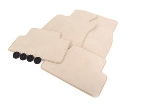 ES#125119 - 51479117347 - E63 Velour Floor Mat Set - Cream Beige - Complete set of four floor mats - Genuine BMW - BMW