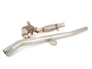 ES#2827540 - SSXAU423 - 3 " Downpipe With High Flow Catalytic Converter - Stainless steel 3" downpipe with a EC-approved high flow catalytic converter, for use with Milltek cat-back only - Milltek Sport - Volkswagen