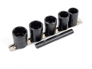 ES#3129627 - LOC4400 - 5 Pc. Twist Extractor Socket Set 3/4" To 1" - Easily remove damaged and rounded lug nuts, wheel locks and more - LTI Tools - Audi BMW Volkswagen Mercedes Benz MINI Porsche