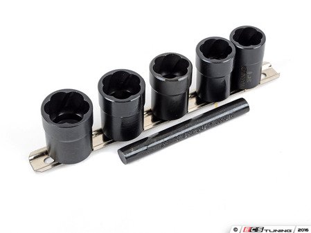 LTI Tools Twist Extractor Socket Set for BMW Wheel Locks 5