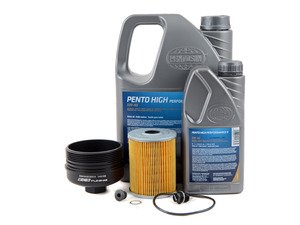 ES#3096261 - 009390ECS04KT -  Oil Service Kit - With Magnetic Drain Plug & Black Aluminum Oil Filter Housing - Featuring black billet aluminum filter housing! Includes Mann oil filter and Pentosin 5w-40 oil - Assembled By ECS - Volkswagen