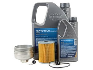 ES#3096266 - 009390ECS08KT -  Oil Service Kit - With Magnetic Drain Plug & Polished Aluminum Oil Filter Housing - Featuring polished billet aluminum filter housing! Includes Mann oil filter and Pentosin 5w-40 oil - Assembled By ECS - Volkswagen